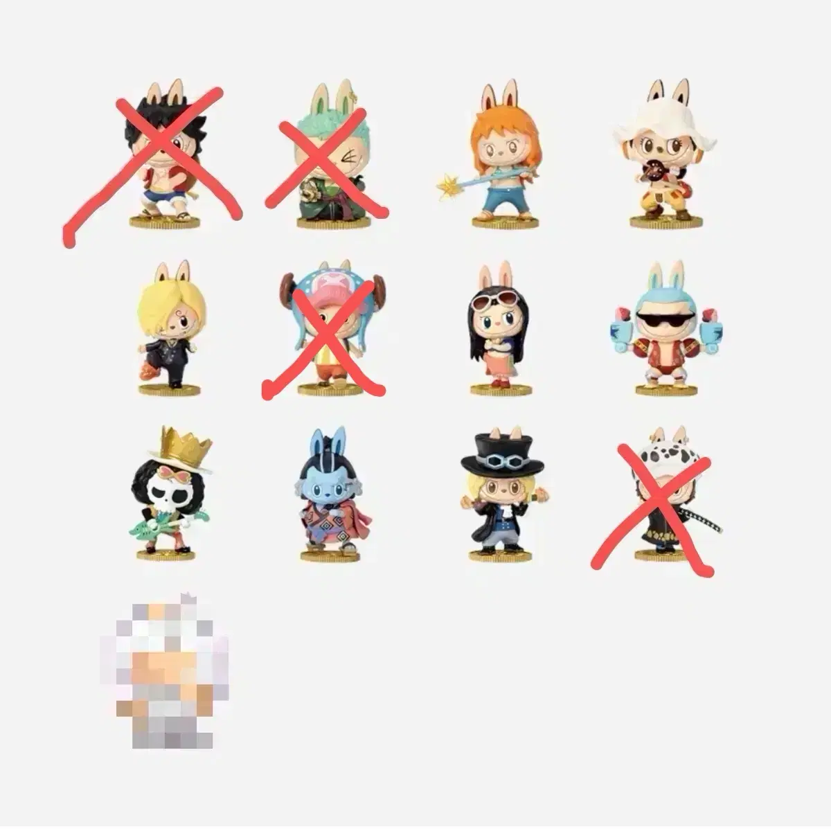 Popmart ラブブワンピースコラボレーションフィギュア